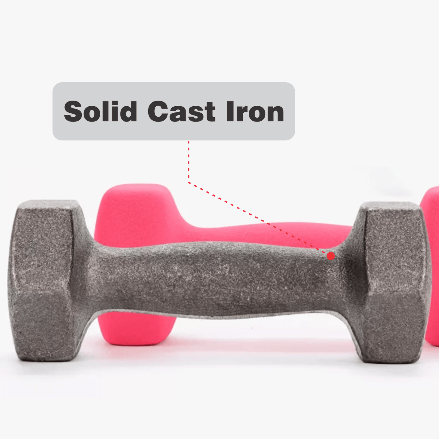 2KG Neoprene Plastic Dip Dumbbells Set