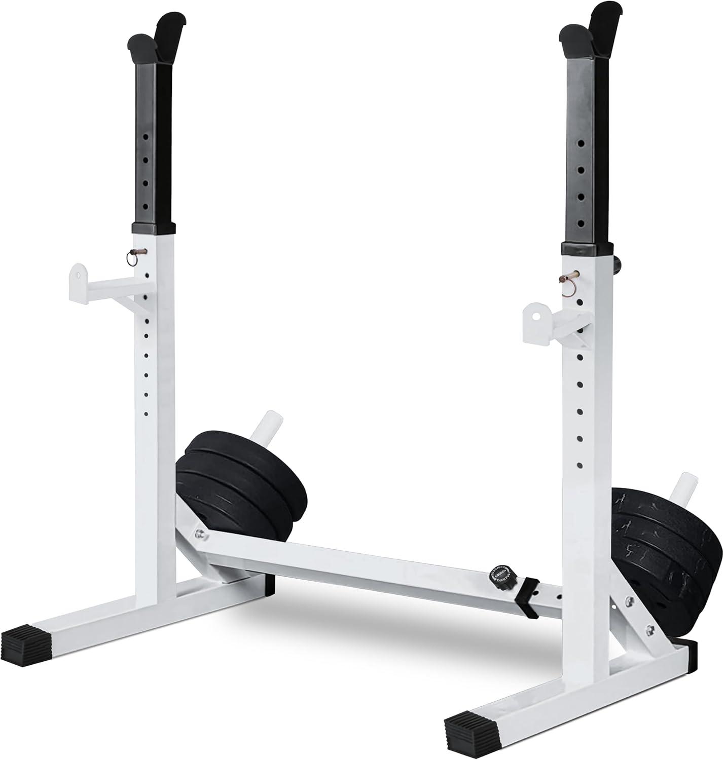 Heavy-Duty Adjustable Squat Rack – Barbell Stand for Home Gym Bench Press & Lifting