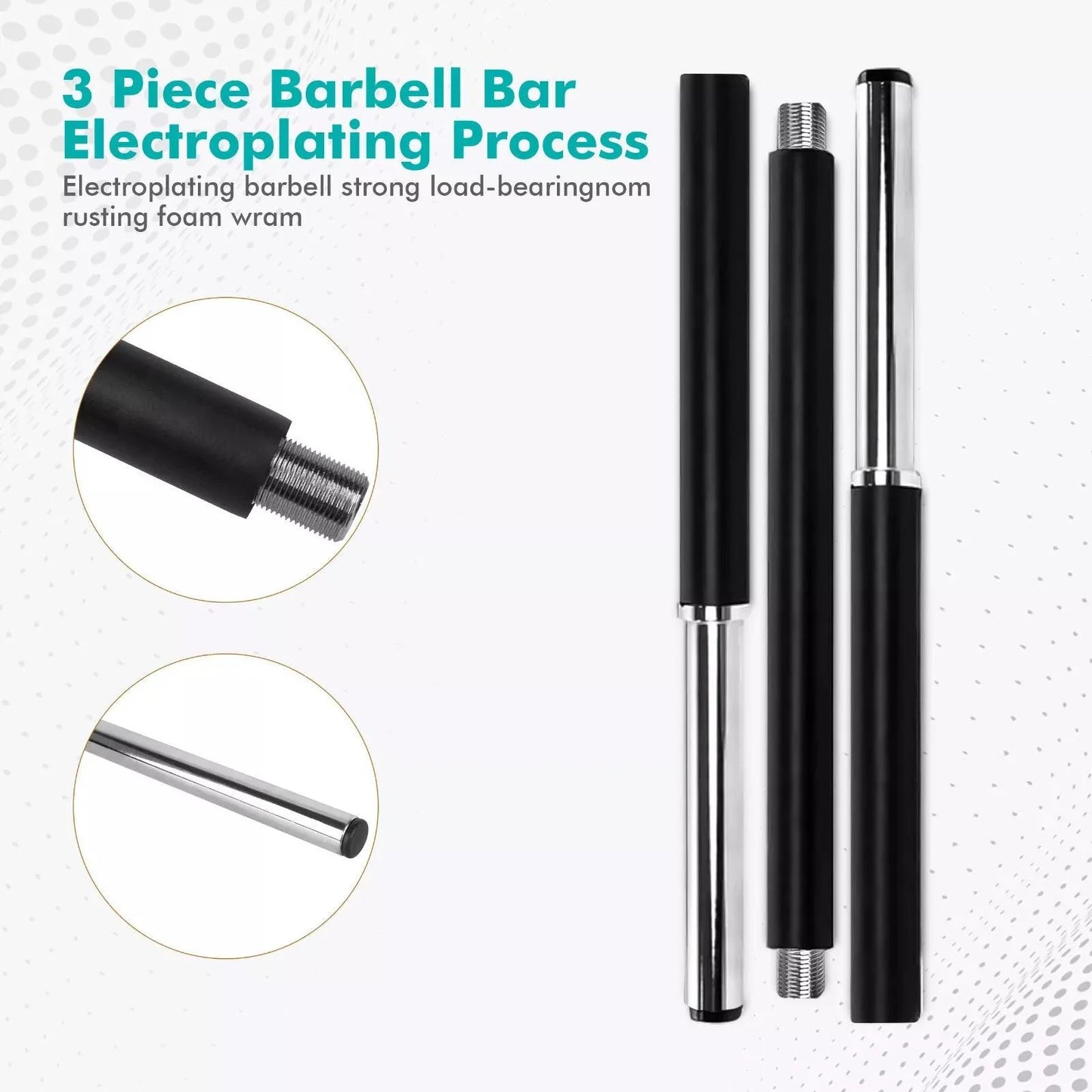 20KG–30KG Barbell Weight Set – Strength Training Pump Set Kit for Home Gym Workout