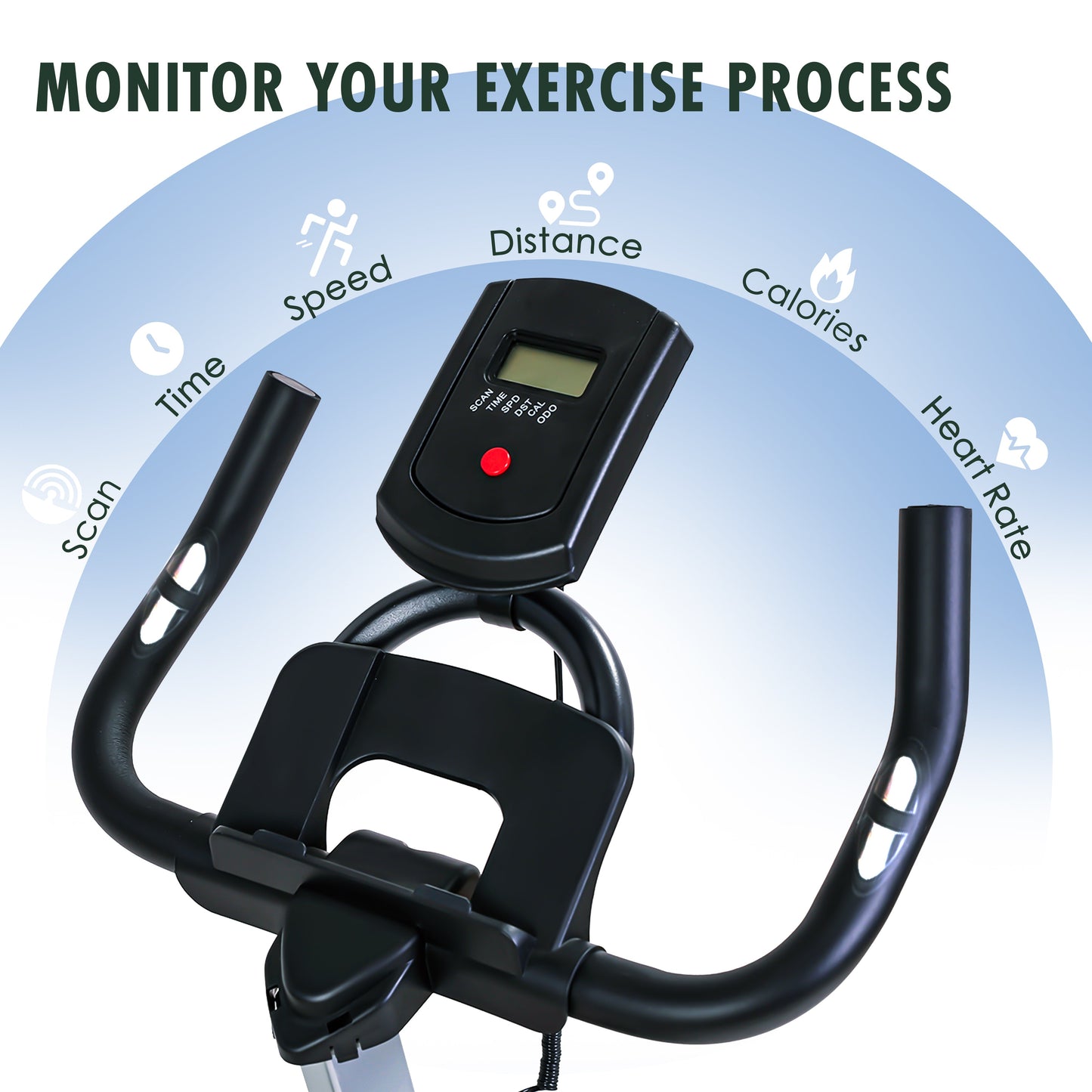 Exercise Bike Cardio Cycle Indoor Training LCD Screen 8KG Flywheel Fitness Gym