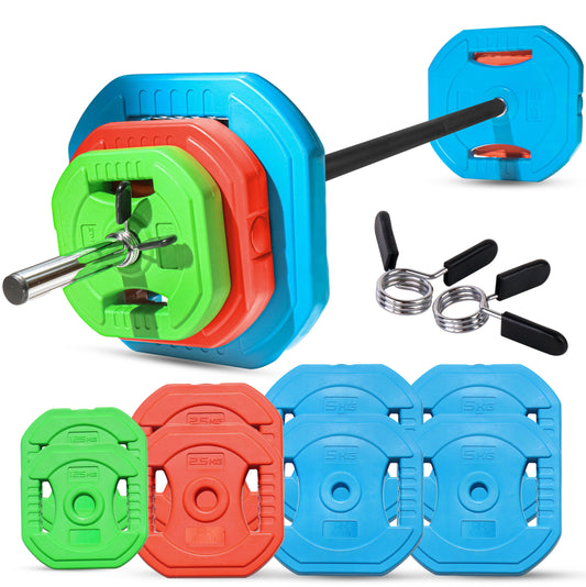20KG–30KG Barbell Weight Set – Strength Training Pump Set Kit for Home Gym Workout
