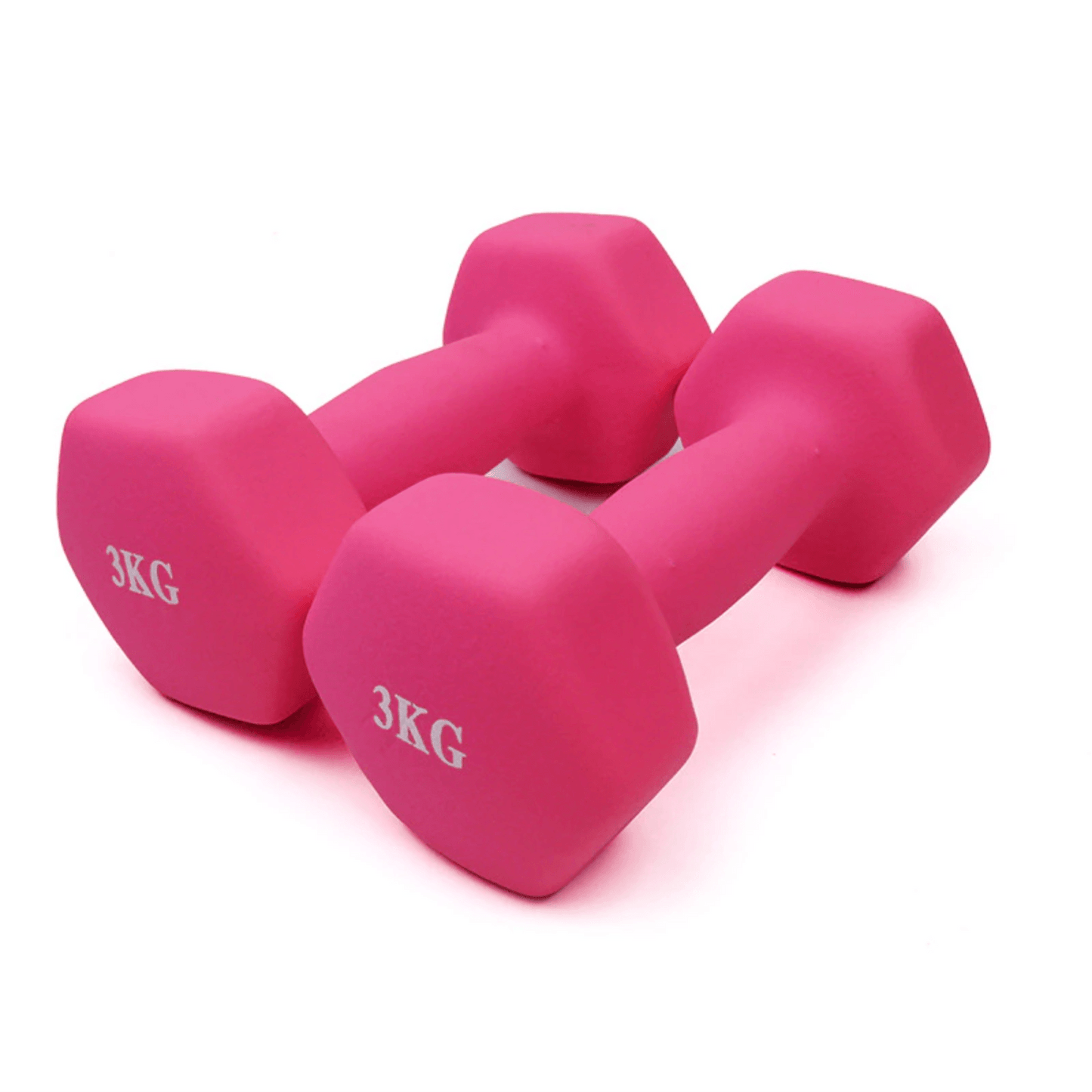 1KG Neoprene Plastic Dip Dumbbells Set