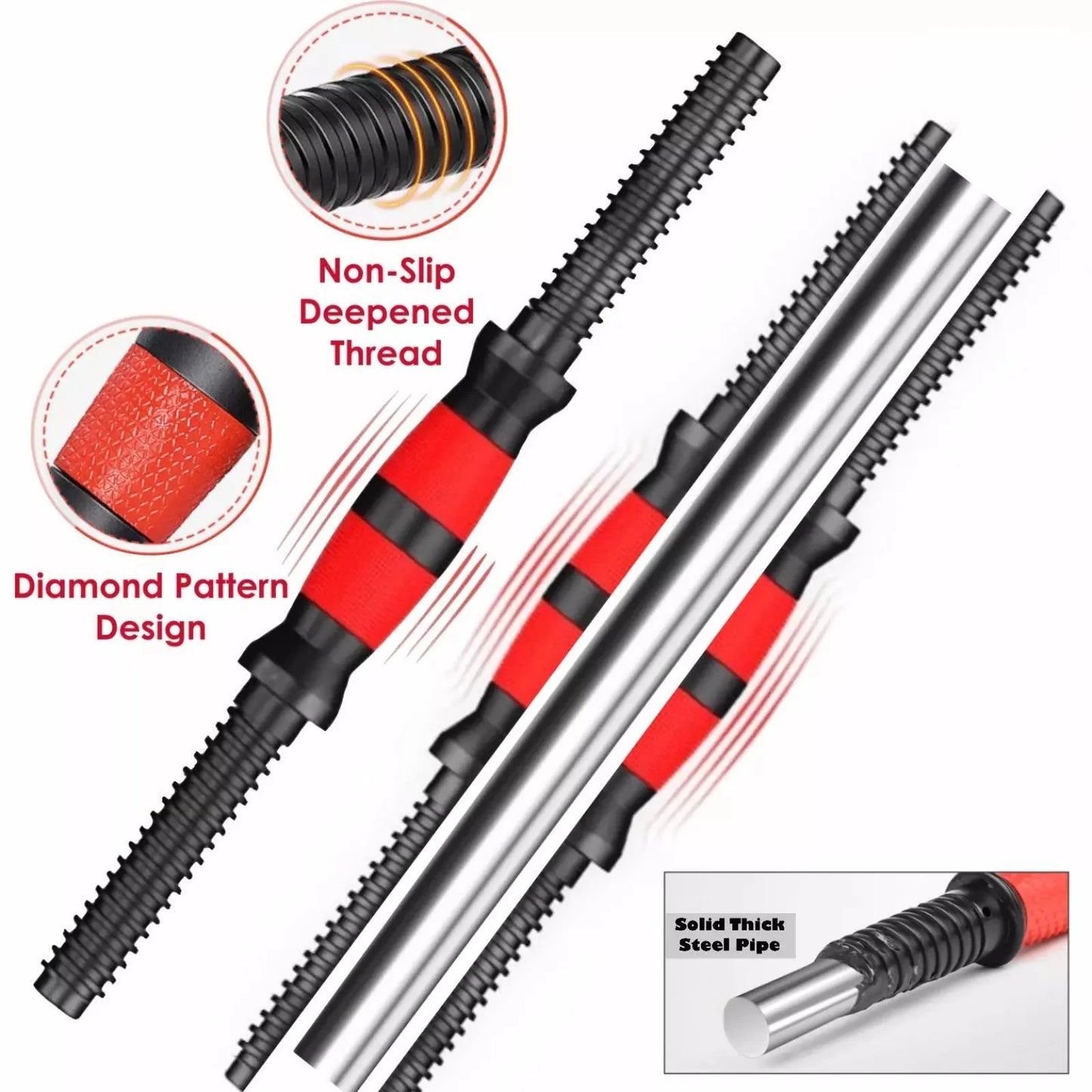 20kg Adjustable Dumbbells & Barbell Set – Home Gym Weights with Connecting Rod for Men & Women