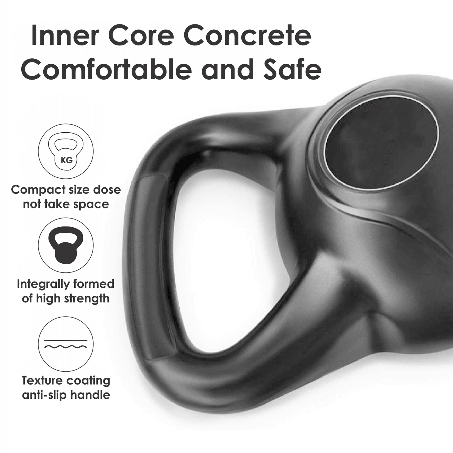 8kg Vinyl Coated Kettlebell – Heavy Duty Weight for Home Gym Workouts, Strength Training & Fitness – Ideal for Men & Women