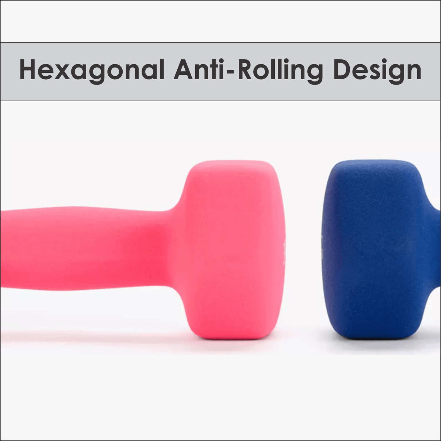 10KG Neoprene Plastic Dip Dumbbells Set