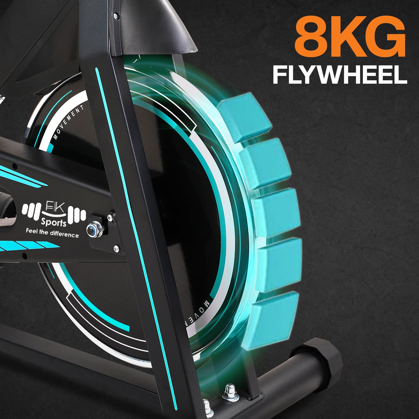 Exercise Bike Cardio Cycle Indoor Training LCD Screen 8KG Flywheel Fitness Gym