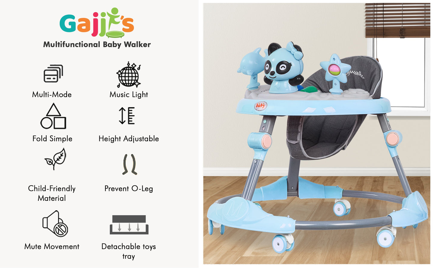Baby Walker Bouncer First Steps Push Along Activity Music Ride On Car Melody UK