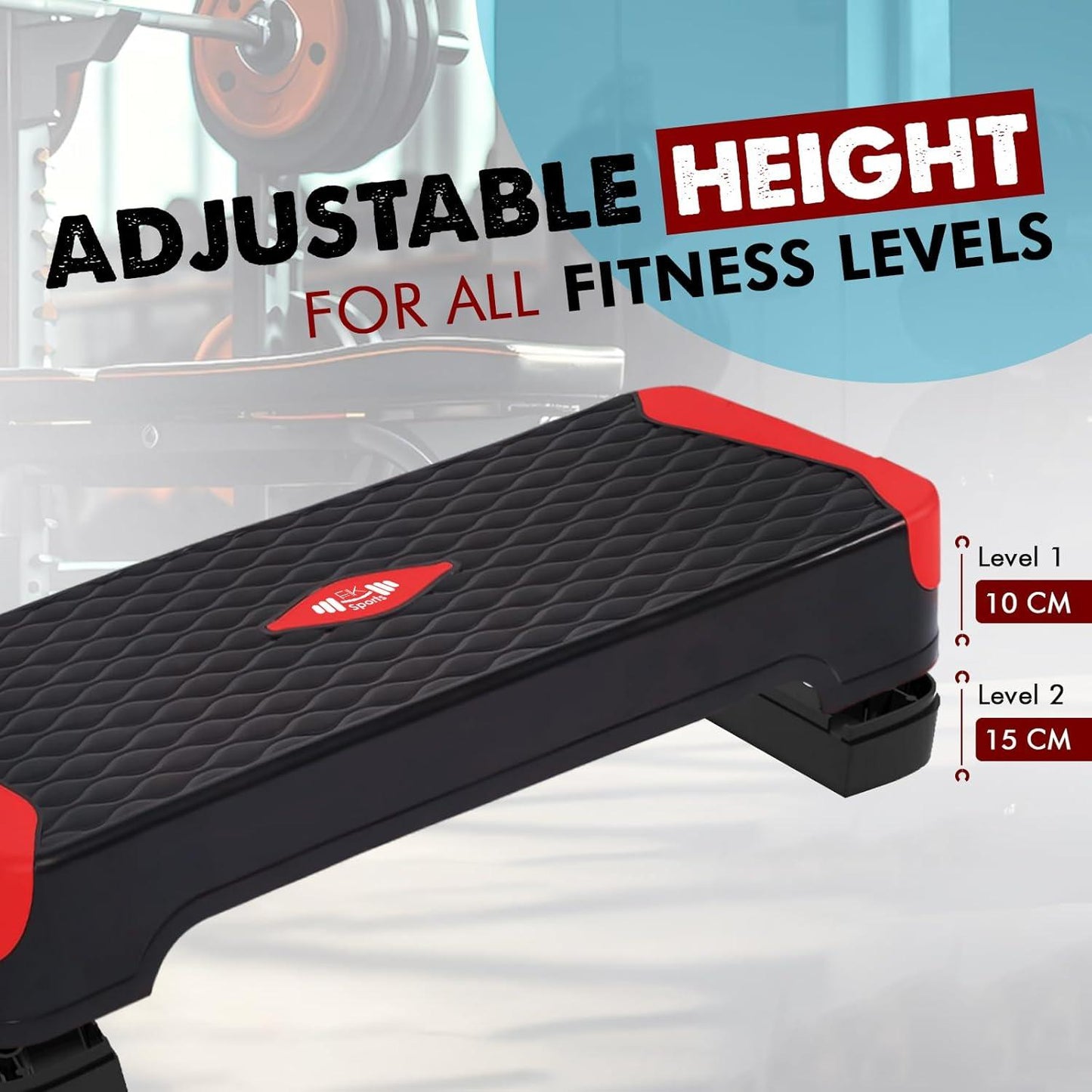 Aerobic Stepper Adjustable Height 2 Levels Exercise Stepper for Home Yoga