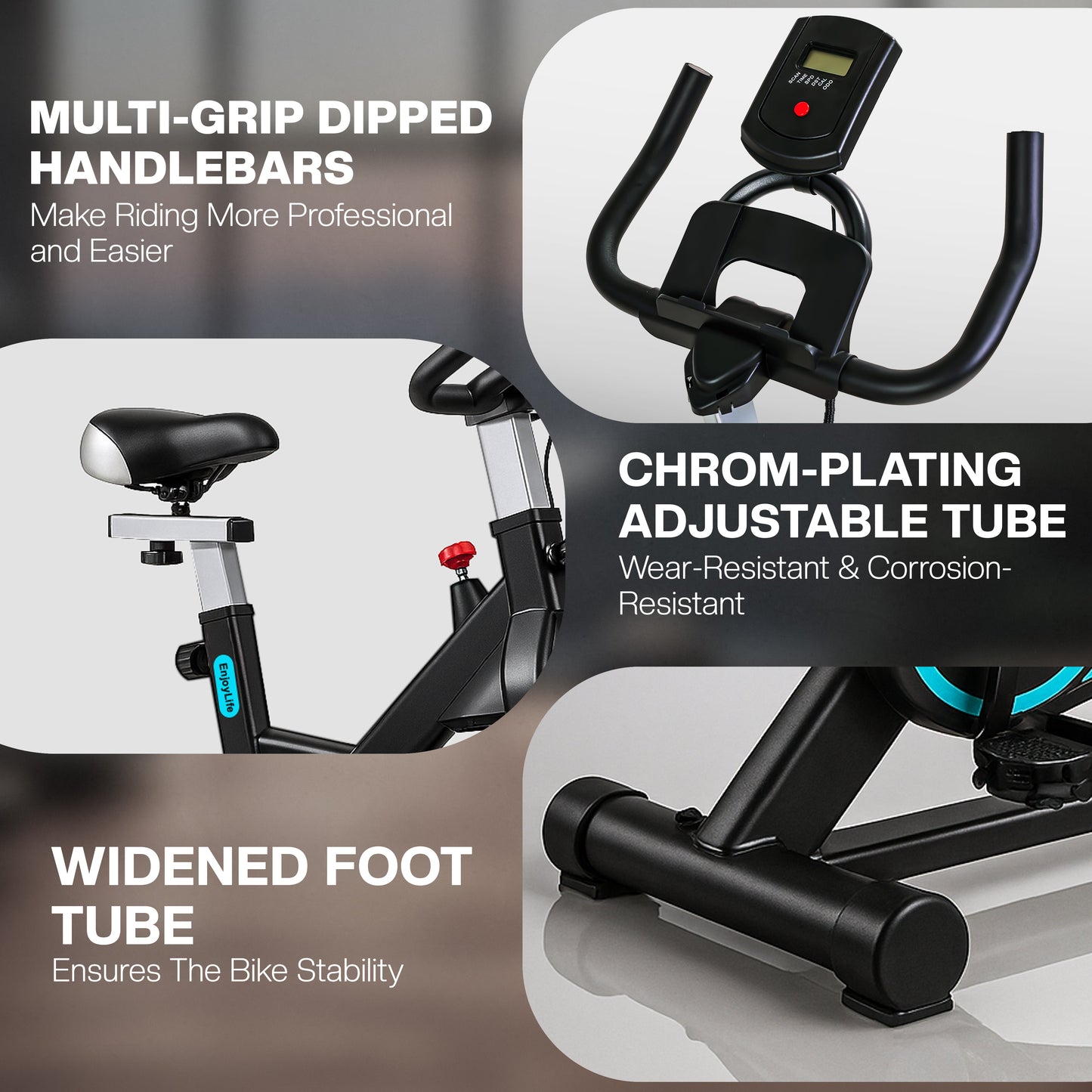 Exercise Bike Cardio Cycle Indoor Training LCD Screen 8KG Flywheel Fitness Gym