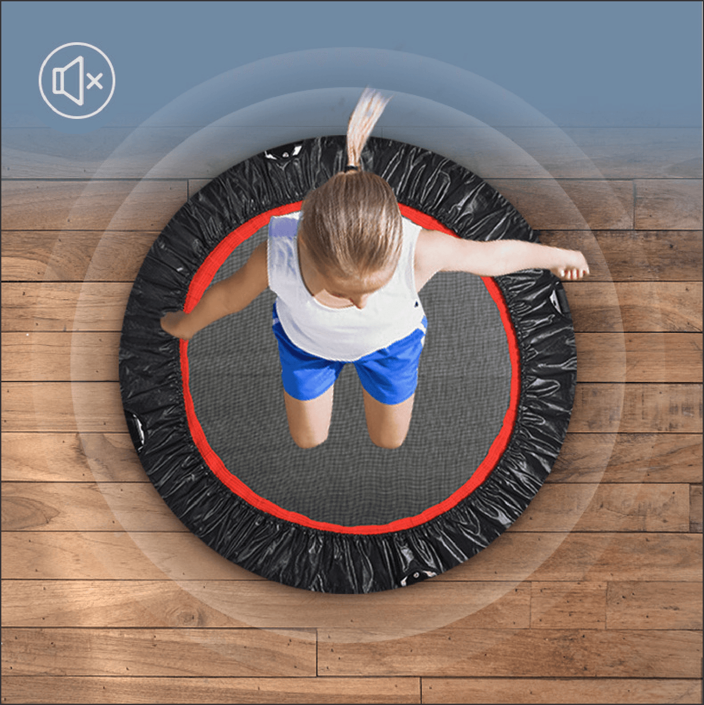 40/48 Inch Foldable Mini Trampoline with Adjustable T-Bar Handle for Adults and Kids – Indoor Fitness Rebounder