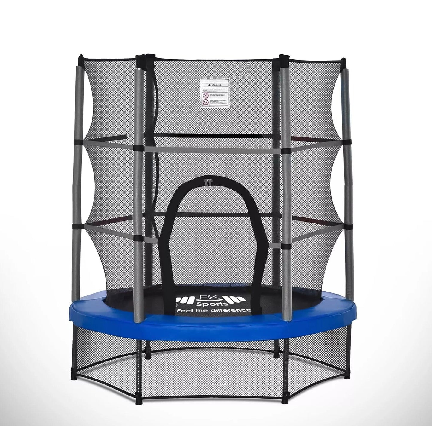 55" Kids Trampoline with Safety Enclosure Net – Indoor & Outdoor Mini Rebounder for Toddlers, Ages 1–11, with Bungee System, Anti-Skid Pad & Steel Frame