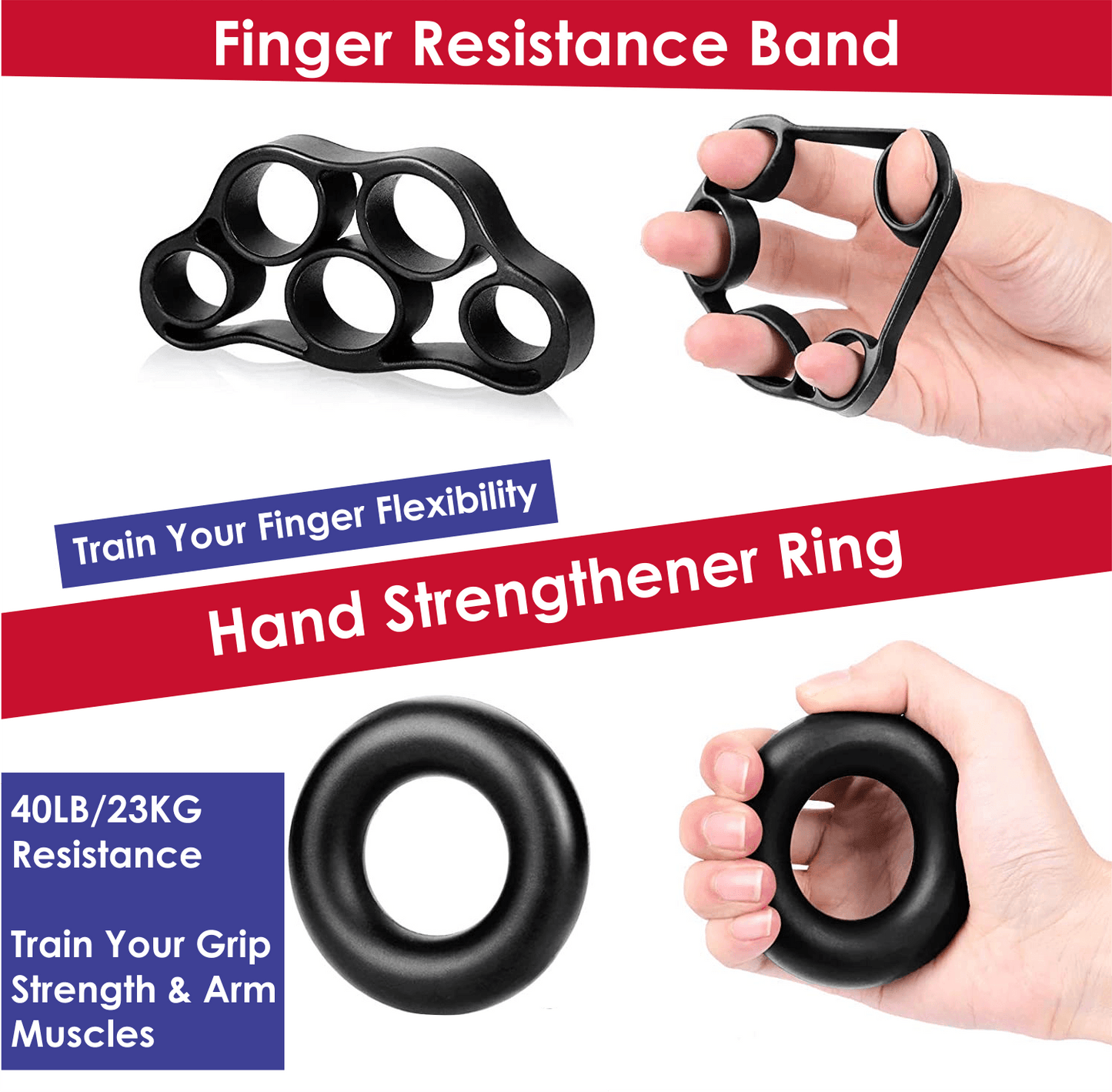 Hand Grip Strengthener set of 6Pcs
