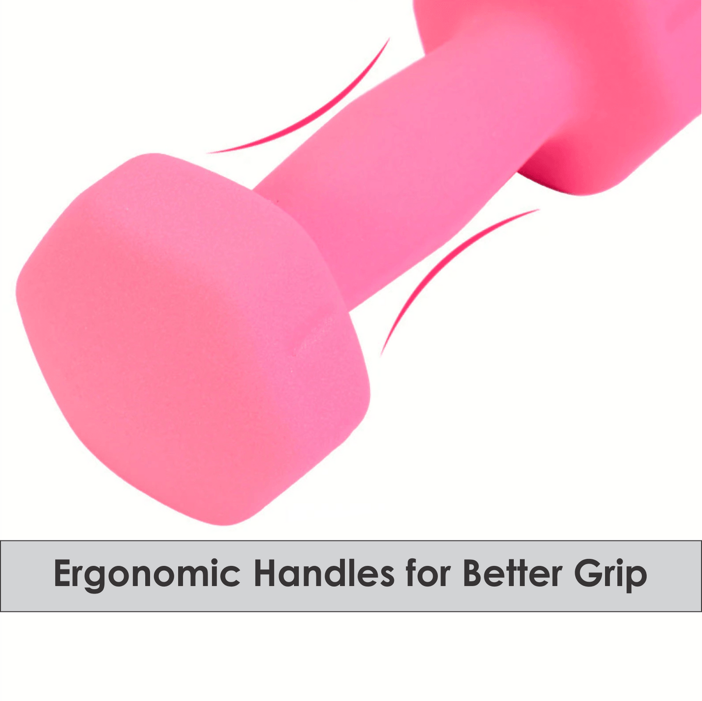 1KG Neoprene Plastic Dip Dumbbells Set